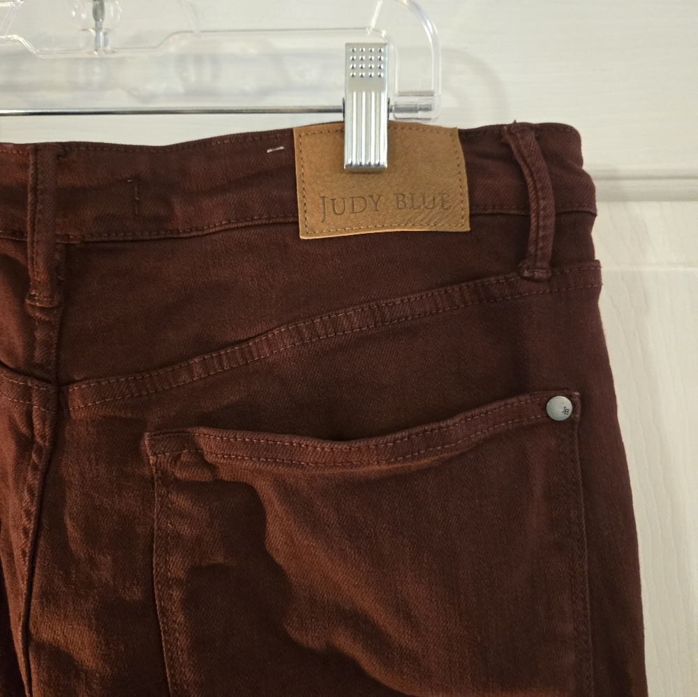 Judy Blue Dark Red Garment Dyed Wide Leg Pant 11/30 - Picture 4 of 9